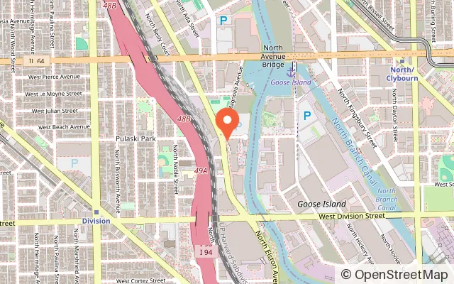 Map showing Elston Electric in Chicago, IL