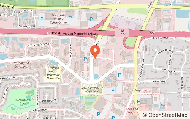 Map showing iFLY Indoor Skydiving - Chicago Naperville in Naperville, IL