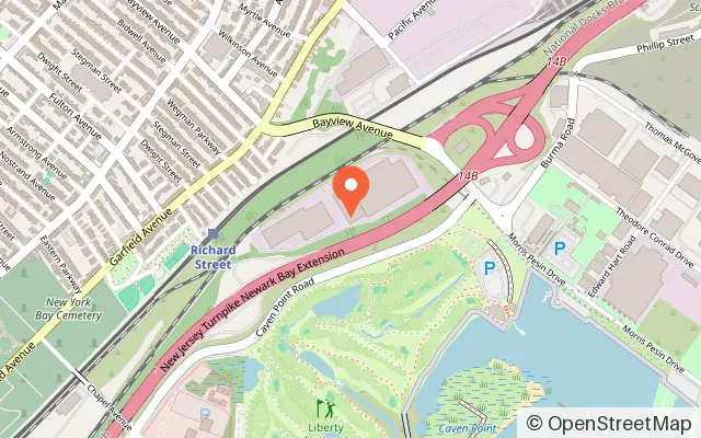 Map showing RPM Raceway | Race Play More in Jersey City, NJ