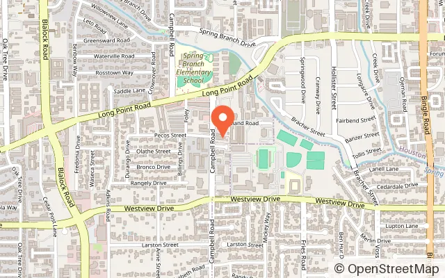 Map showing Climb Capuchin in Houston, TX