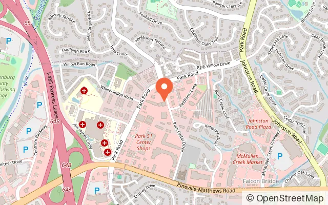 Map showing Mission Laser Charlotte in Charlotte, NC