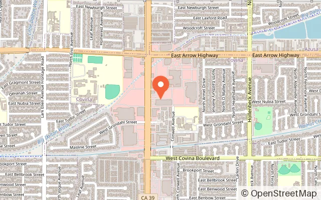Map showing Sky Zone Trampoline Park in Covina, CA