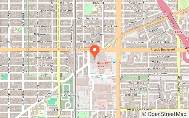 Map showing BATTLEGROUND LA in Redondo Beach, CA