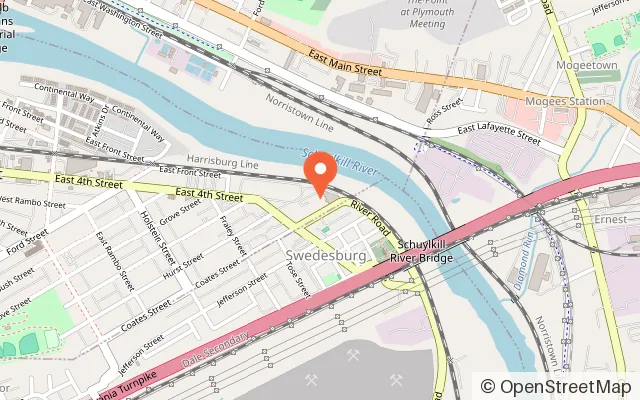 Map showing The Factory by Reach in Bridgeport, PA