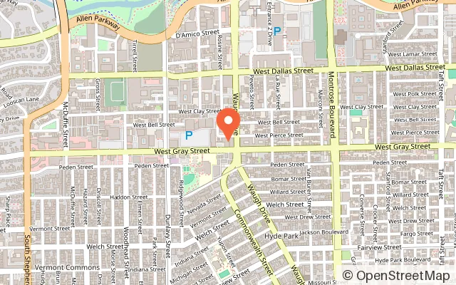 Map showing Recess in Houston, TX