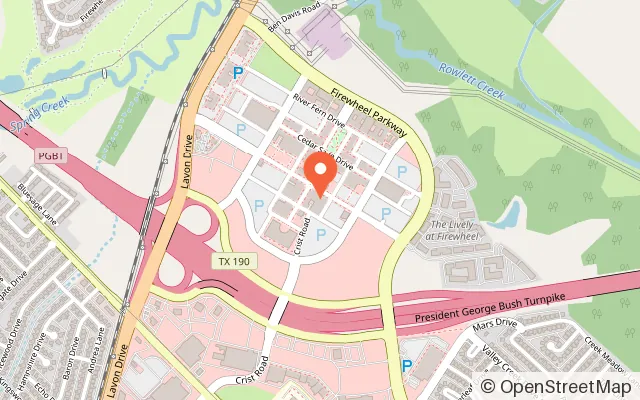 Map showing HAPIK Climbing Gym – Garland (Dallas Firewheel) in Garland, TX