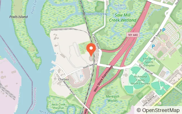 Map showing Urban Zone Trampoline & Adventure Park in Staten Island, NY
