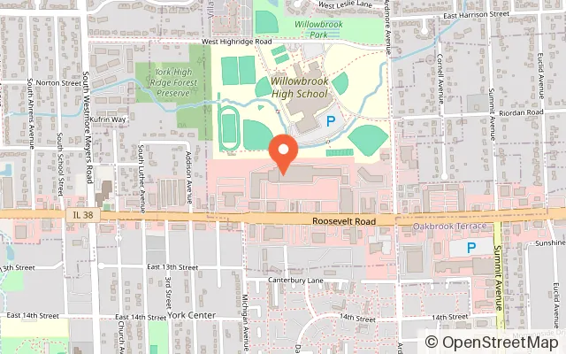 Map showing Chuck E. Cheese in Villa Park, IL