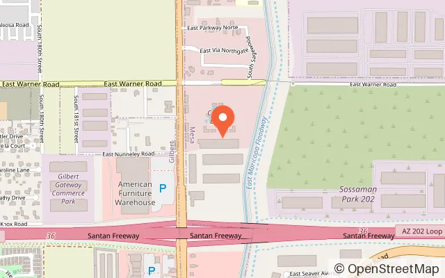 Map showing KTR Cannon Beach in Mesa, AZ