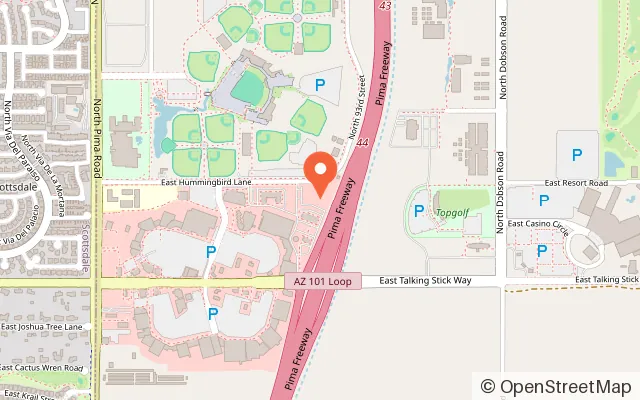 Map showing PopStroke in Scottsdale, AZ