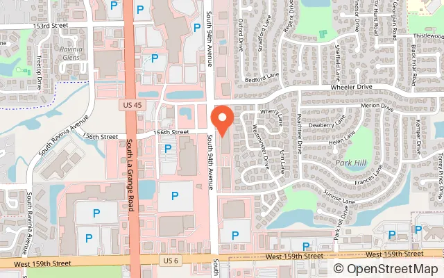 Map showing Space Golf in Orland Park, IL