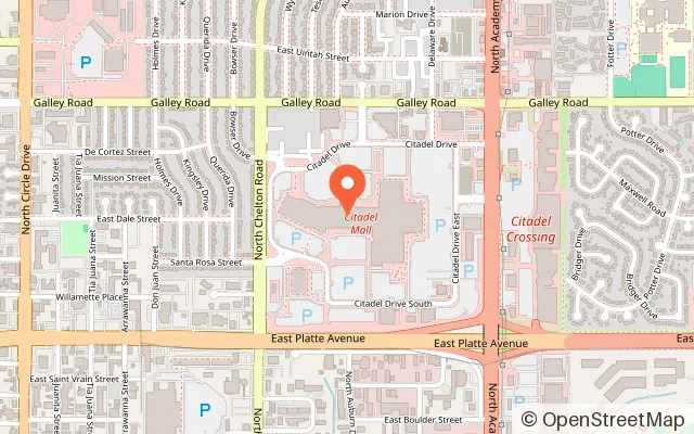 Map showing At The Pier Arcade in Colorado Springs, CO