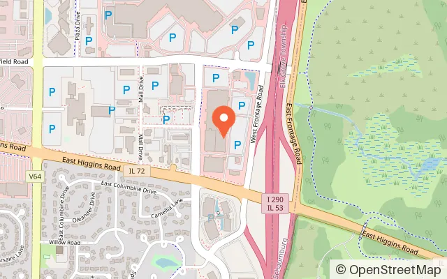 Map showing LEGOLAND Discovery Center Chicago in Schaumburg, IL