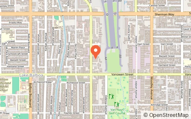Map showing Pump It Up Van Nuys Kids Birthdays and More in Van Nuys, CA