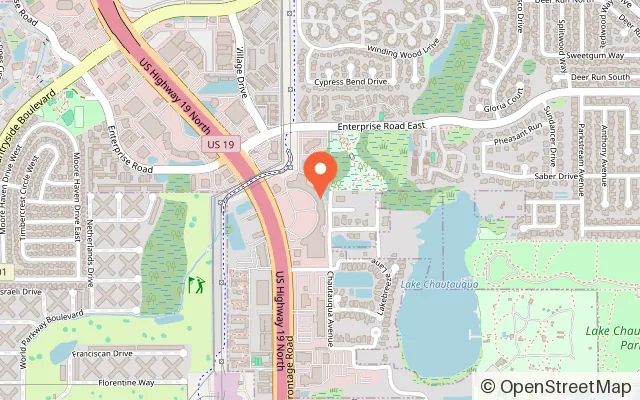 Map showing Chuck E. Cheese in Clearwater, FL