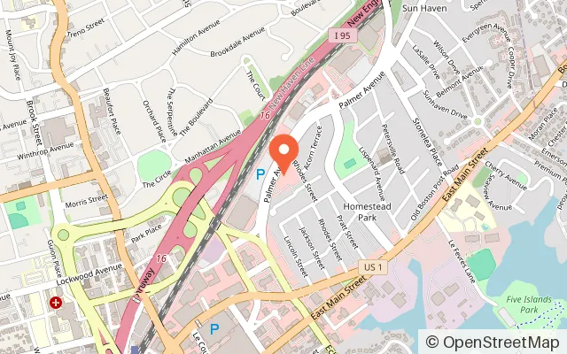 Map showing Pine Brook Fitness in New Rochelle, NY