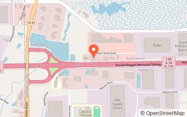 Map showing Slick City Action Park in North Aurora, IL