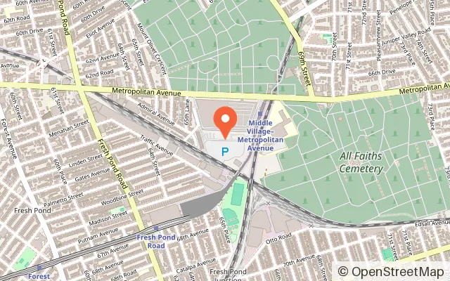 Map showing Catch Air Queens in Middle Village, NY