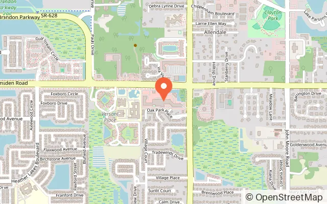 Map showing Pump It Up Brandon Kids Birthdays and More in Brandon, FL
