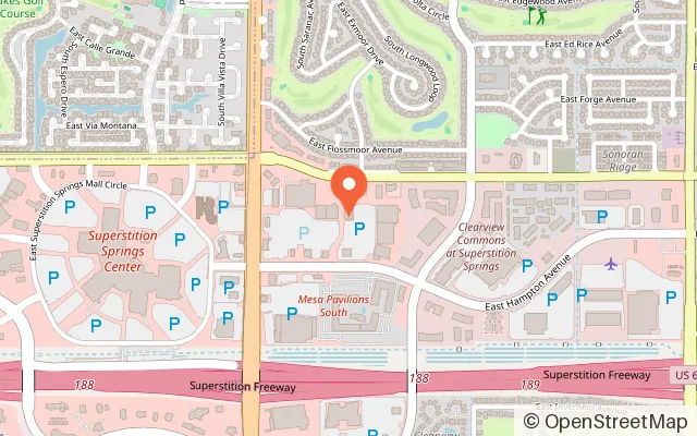 Map showing Superplay in Mesa, AZ