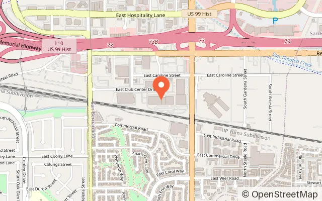 Map showing SB Raceway in San Bernardino, CA
