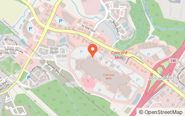 Map showing Dave & Buster's Concord in Concord, NC