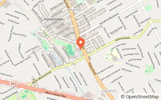 Map showing Skatium in Havertown, PA