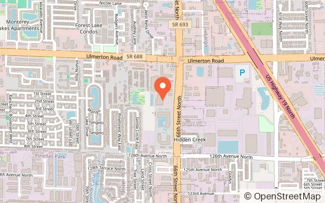 Map showing Summer Camp at Sky Zone Clearwater/Largo in Largo, FL