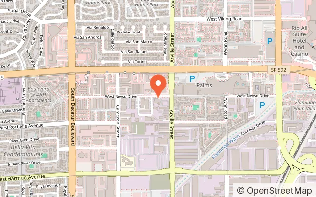 Map showing K1 Speedway in Las Vegas, NV
