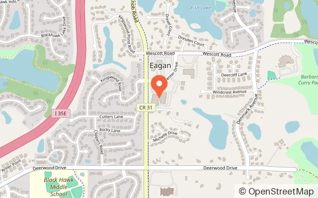 Map showing Eagan Civic Arena in Eagan, MN