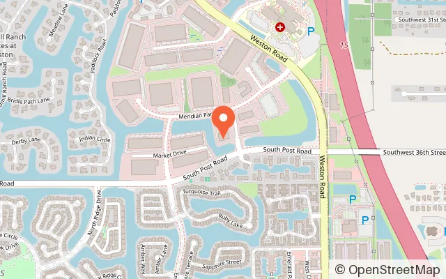 Map showing Flying Squirrel Trampoline Park in Weston, FL