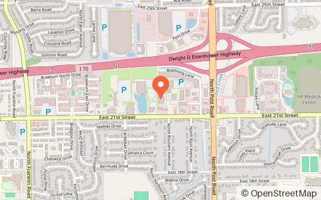 Map showing The Roller Cave in Indianapolis, IN