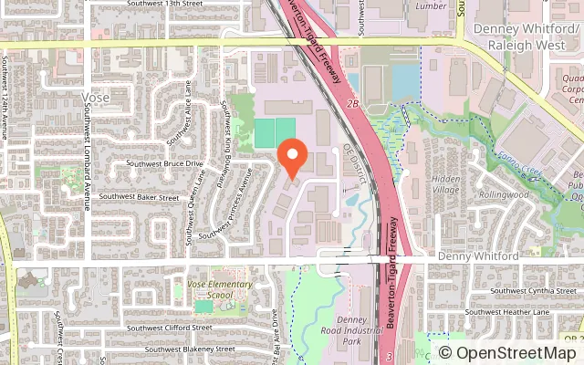 Map showing Stoneworks Climbing Gym in Beaverton, OR