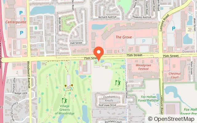 Map showing Lost Mountain Adventure Golf in Woodridge, IL