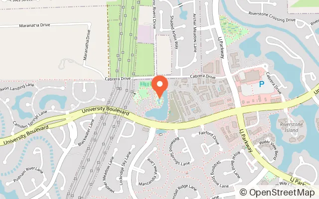 Map showing The Club at Riverstone in Sugar Land, TX