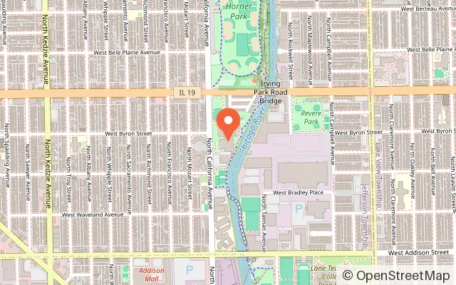 Map showing McFetridge Sports Center in Chicago, IL