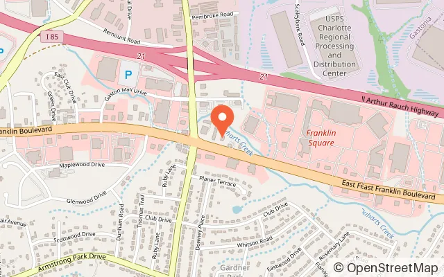 Map showing Adventure Landing Gastonia in Gastonia, NC