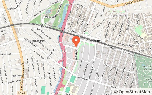 Map showing TIG + ME in Pelham, NY