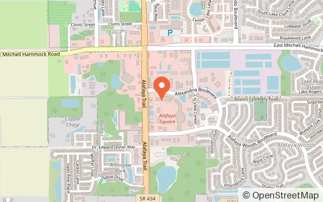 Map showing Arcade Monsters Oviedo in Oviedo, FL