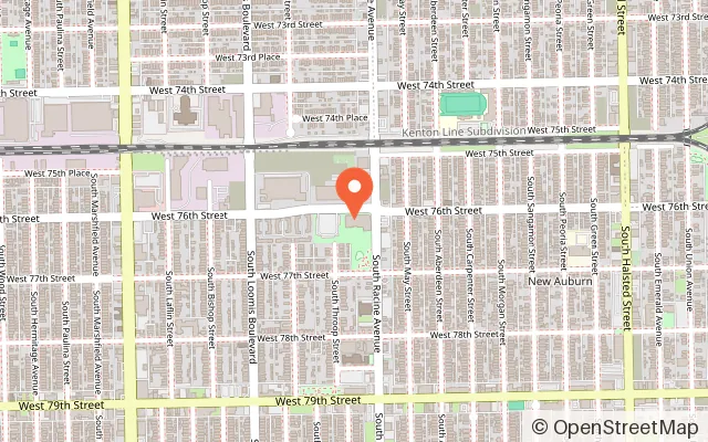 Map showing Dr. Martin Luther King, Jr. Roller Skating and Bowling Center in Chicago, IL