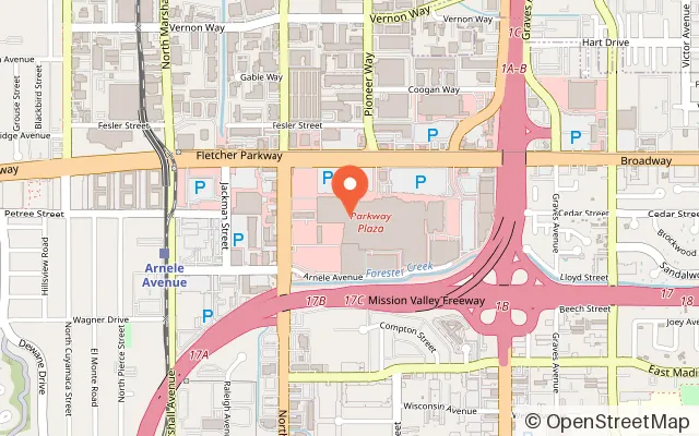 Map showing Kids Empire El Cajon in El Cajon, CA