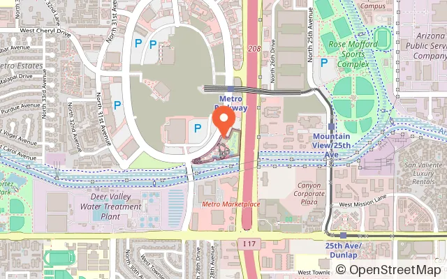 Map showing Castles N' Coasters in Phoenix, AZ