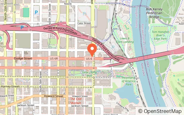 Map showing Capitol Arcade in Omaha, NE