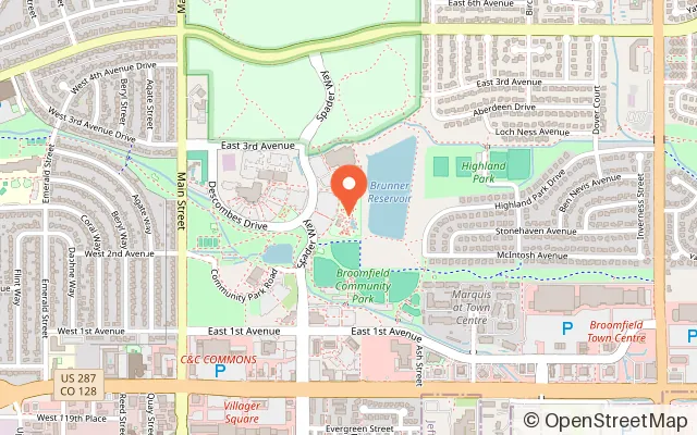 Map showing Bay Aquatic Park in Broomfield, CO