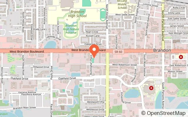 Map showing Astro Skate of Brandon in Brandon, FL