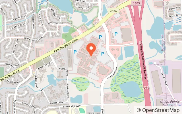 Map showing Prince Arcades in Bolingbrook, IL