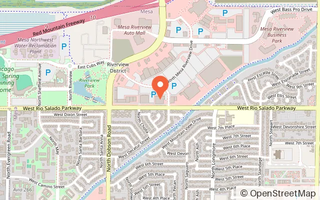 Map showing Slick City Action Park in Mesa, AZ