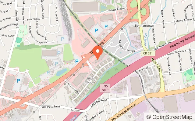 Map showing Chuck E. Cheese in Edison, NJ