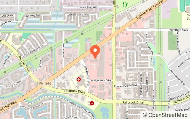Map showing Kanga’s Indoor Playcenter Cypress in Houston, TX