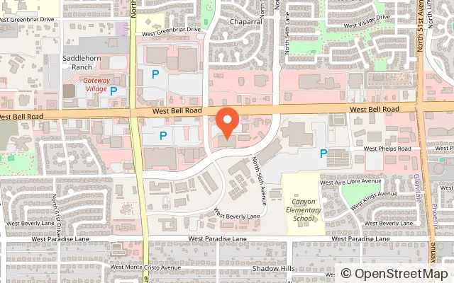 Map showing Big Air Trampoline & Adventure Park in Glendale, AZ